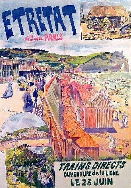 Affiche Etretat 1900