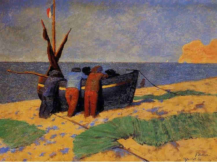 Le  14 juillet &agrave; Etretat par F&eacute;lix Vallotton