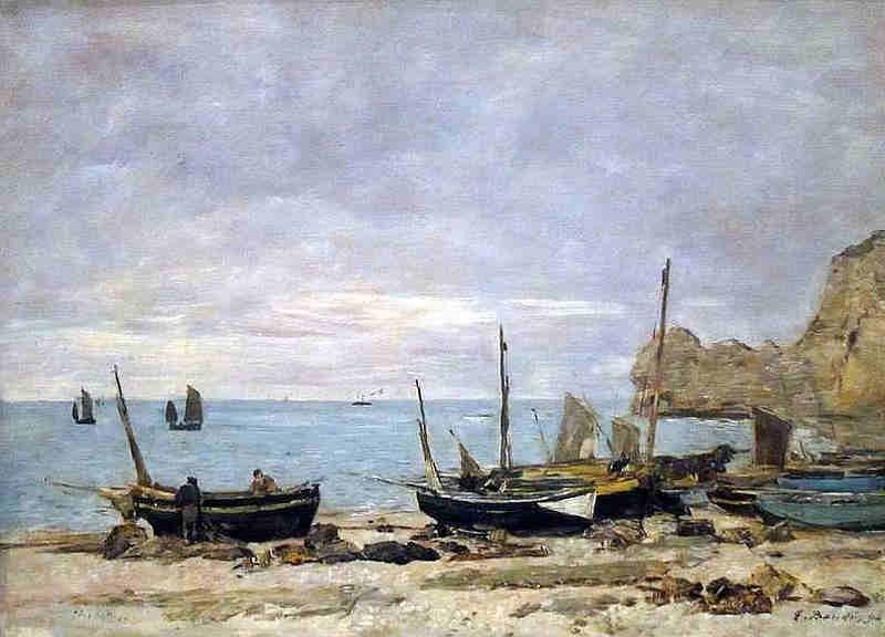 Etretat par Eug&egrave;ne Boudin