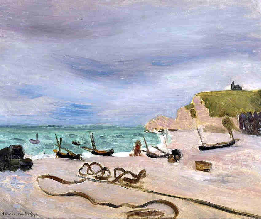 Cordages sur lap lage d'Etretat par Henri Matisse