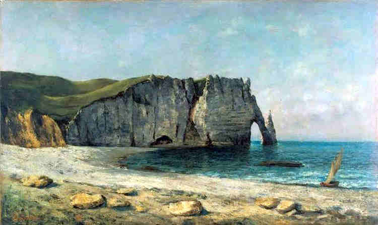 Arche dans la mer &agrave; Etretat par Gustave Courbet