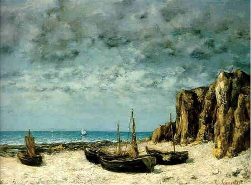 Etretat, la falaise  par Gustave Courbet