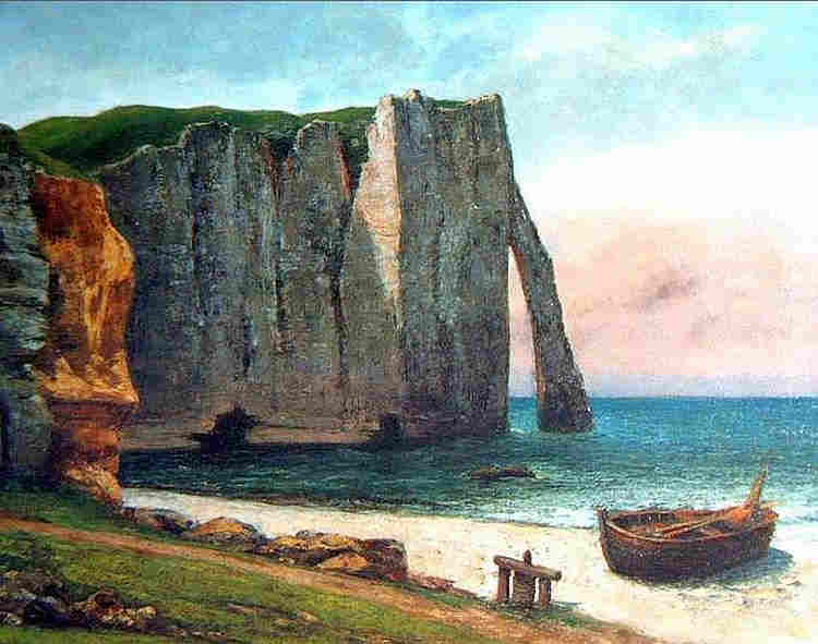Falaises, Etretat par Gustave Courbet
