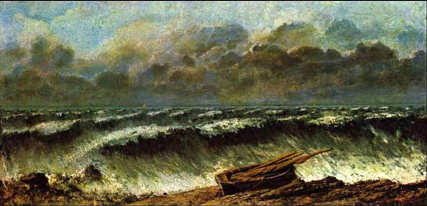 La vague, Etretat par Gustave COurbet