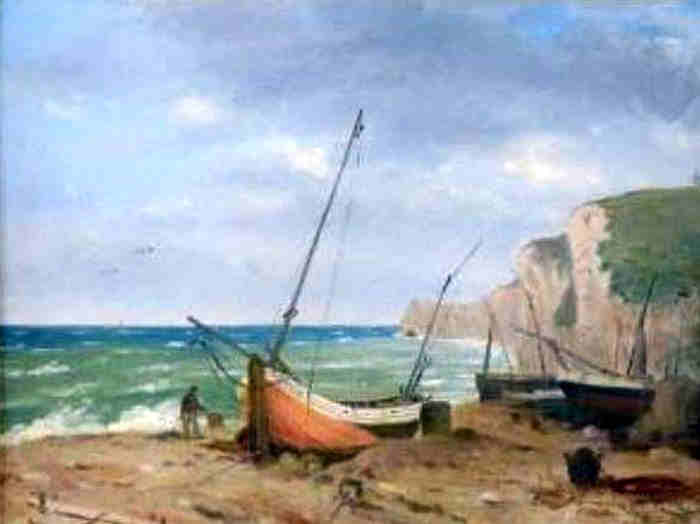 falaises d'Etretat par Charles Alexis Malapeau