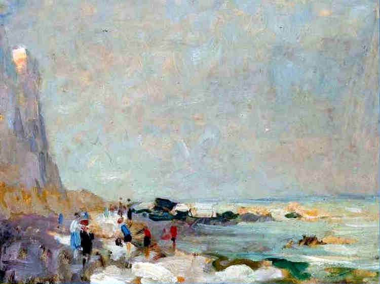 La plage d'Etreta par Abel Bertram