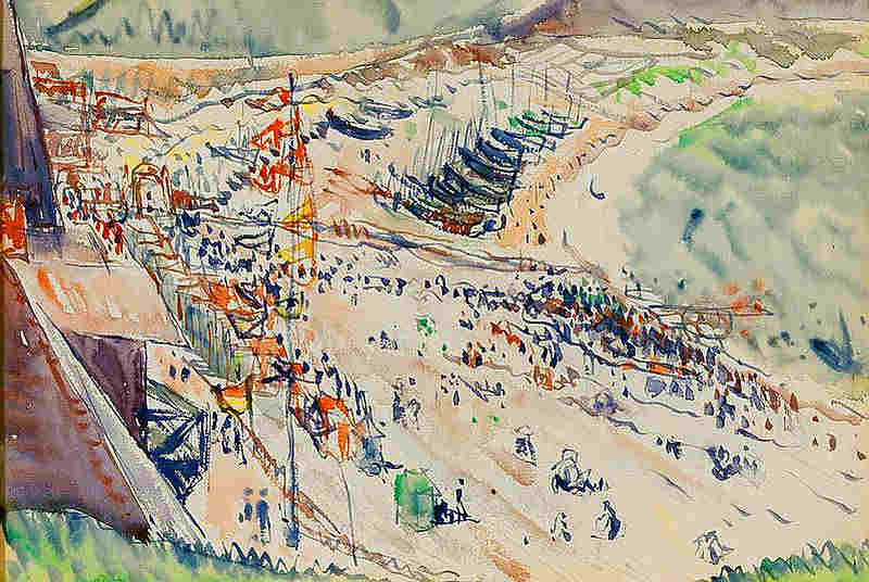 La plage &agrave; Etretat par Charles Demuth