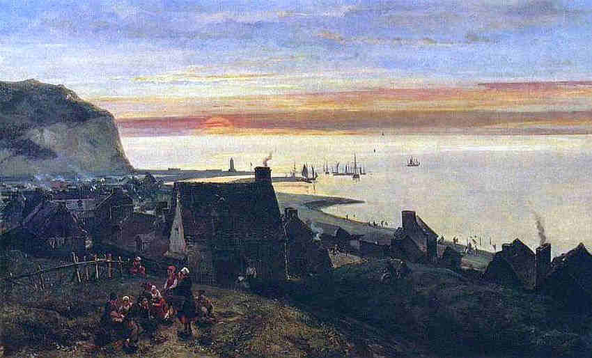 Le port d'Etretat par Johan Barthold Jongkind