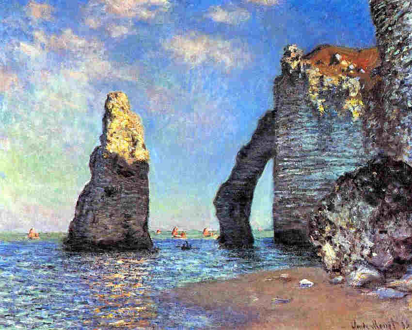Falaises &agrave; Etretat par Claude Monet