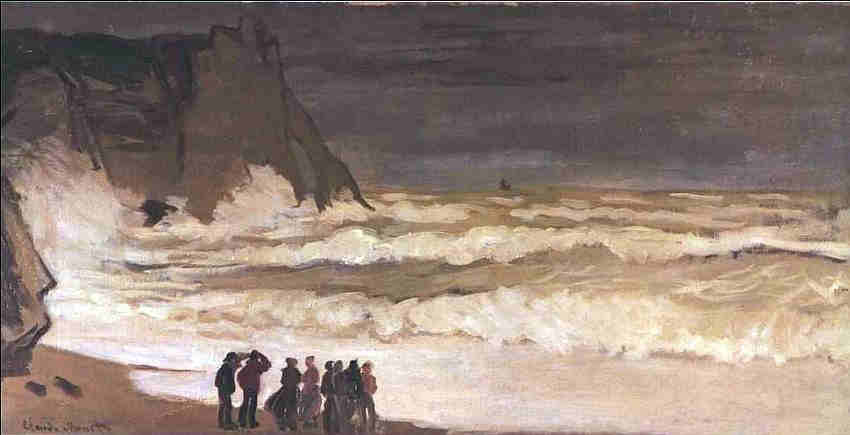 Temp&ecirc;te &agrave; Etretat par Claude Monet