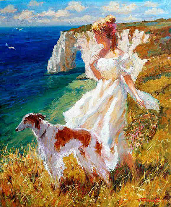 Promenade pr&egrave;s de la Manneporte par Boris Tchoubanoff