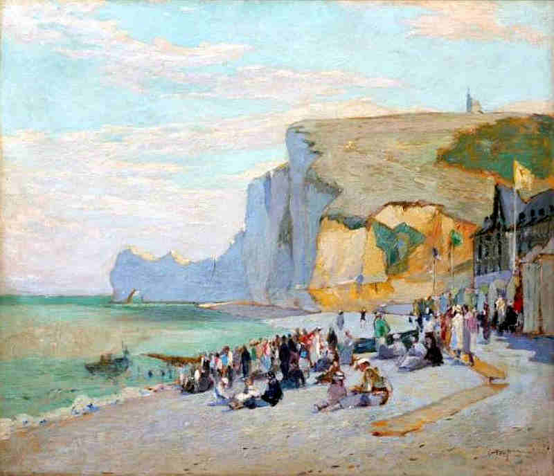 Sur la plage, Etretat par Georges Dufour