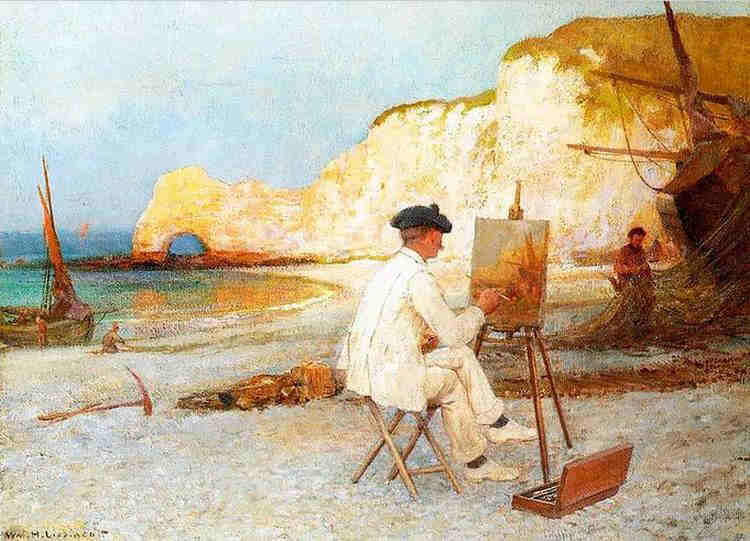 Un peintre au bord de la mer par William Henry Lippincott
