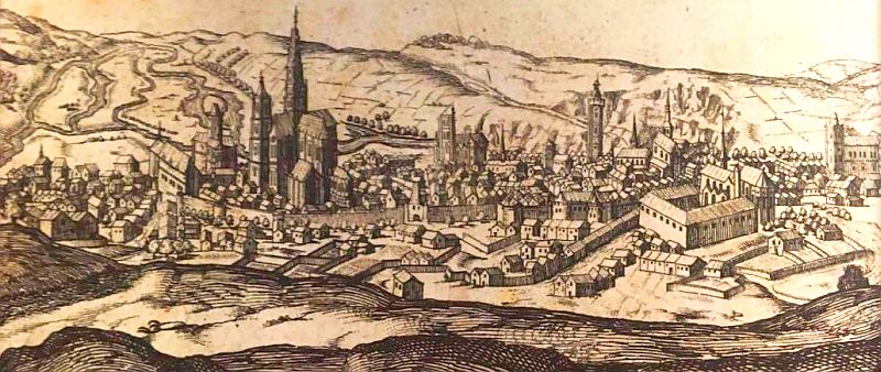 Vue d'Evreux XVIe si&egrave;cle