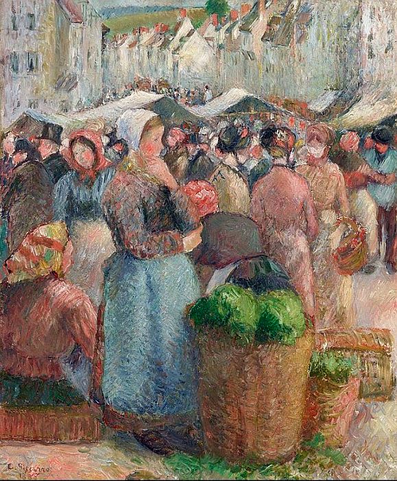 March&eacute; de Gisors par Camille Pissaro