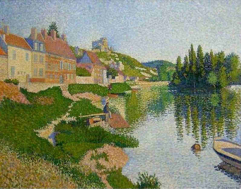 Les Andelys, la berge, par Paul Signac