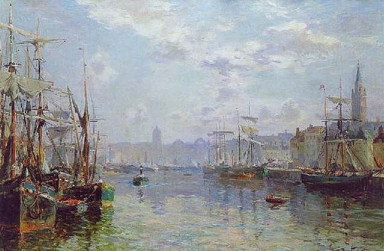 F&eacute;camp, le port par Edmond Marie Petitjean