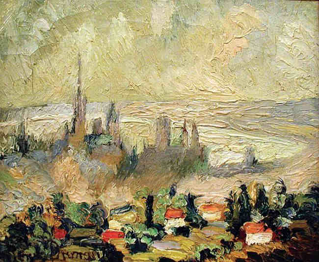 Rouen vue du Bois-Guillaume par Pierre Dumont