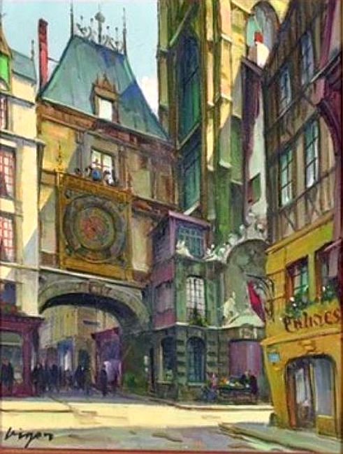 Gros Horloge Rouen par Louis Vigon