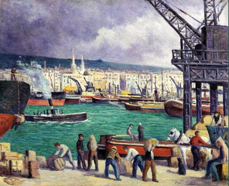 Le port de Rouen par Maximilien Luce