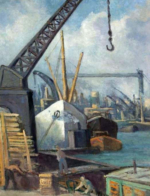 Le port de Rouen par Maximilien Luce