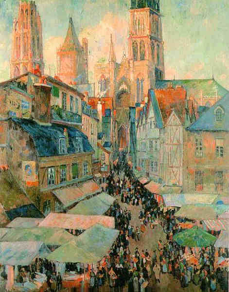 Rue de l'Epicerie &agrave; Rouen par Robert Pinchon