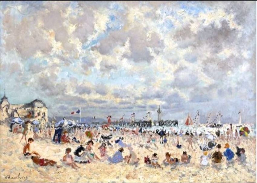 B&eacute;n&eacute;diction de lamer &agrave; Trouville par Andr&eacute; Hambourg