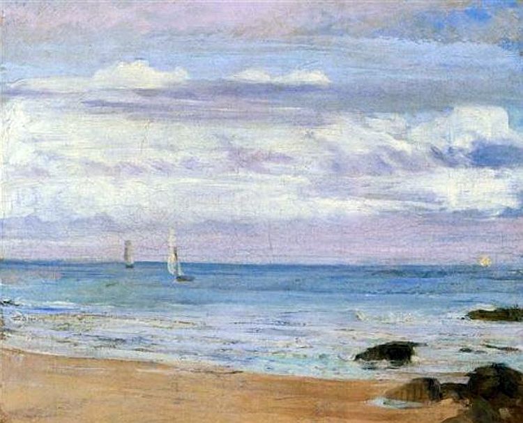 Blue and Silver Trouville   by James McNeill Whistler