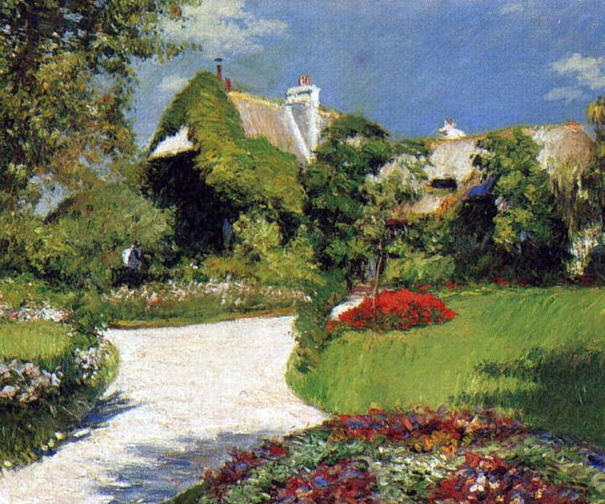 Chaumi&egrave;res &agrave; Trouville par Gustave Caillebotte