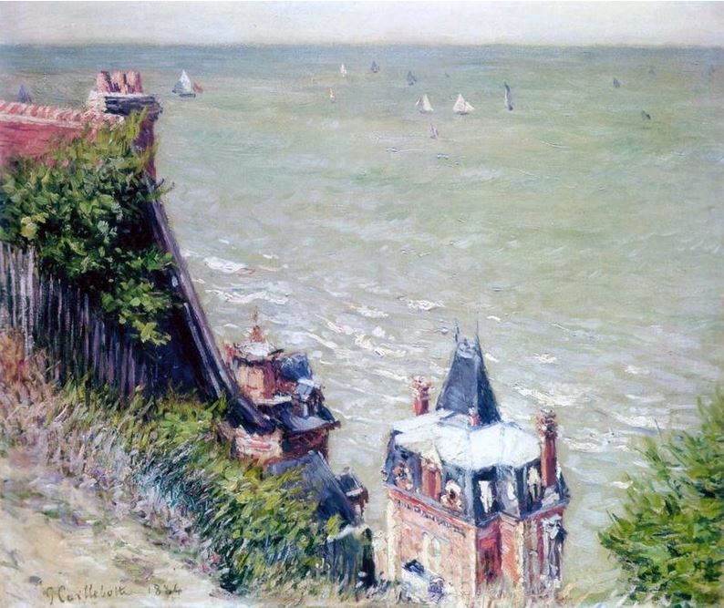 La villa rose  &agrave; Trouville par Gustave Caillebotte
