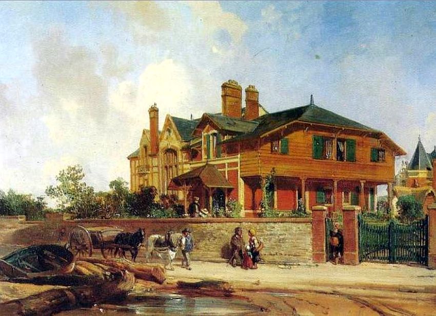Chalet &agrave; Trouville par Charles Louis Mozin