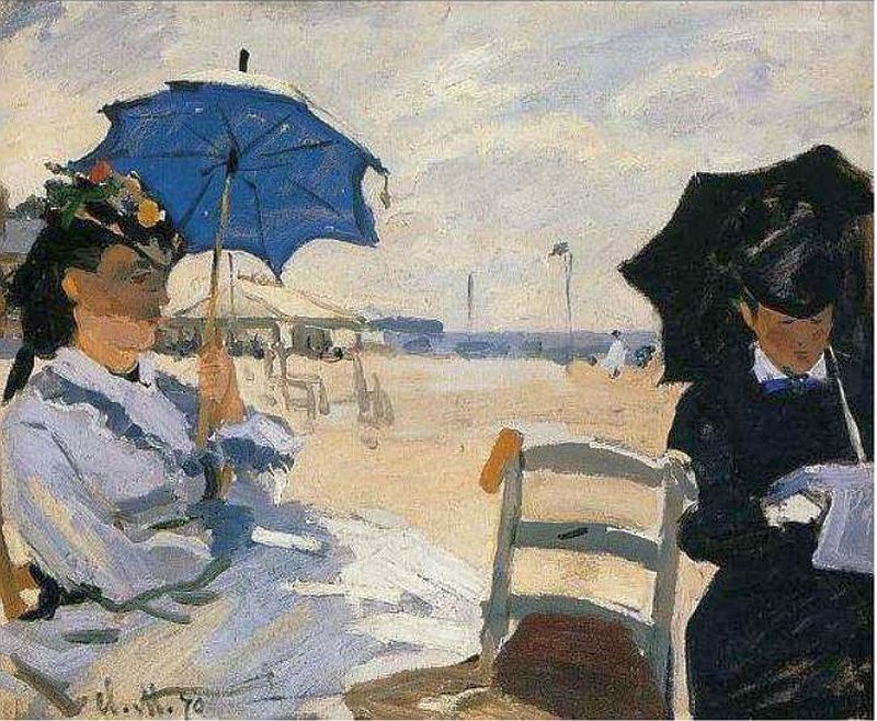 Sur la plage &agrave; Trouville par Claude Monet