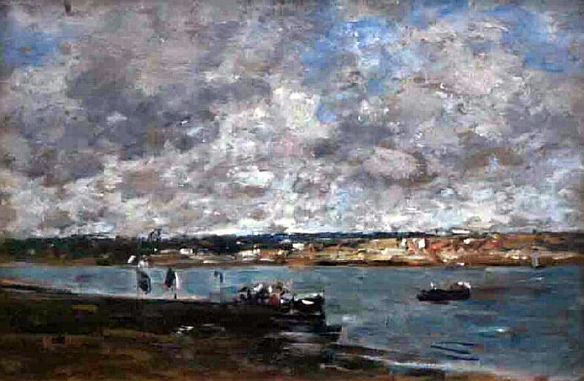 Embouchure de la Touques &agrave; Trouville  par Eug&egrave;ne Boudin