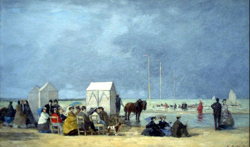 L'heure du bain &agrave; Trouville  par Eug&egrave;ne Boudin
