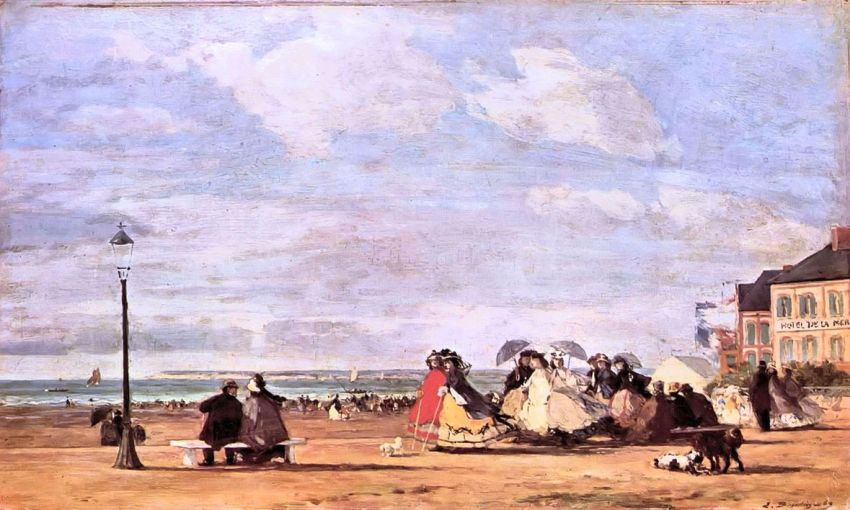 L'imp&eacute;ratrice Eug&eacute;nie &agrave; Trouville  par Eug&egrave;ne Boudin