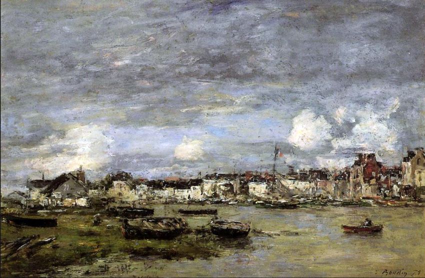 Le port de Trouville  par Eug&egrave;ne Boudin