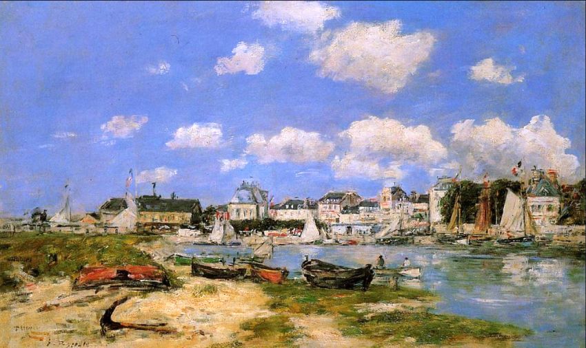 La Touques &agrave; Trouville  par Eug&egrave;ne Boudin