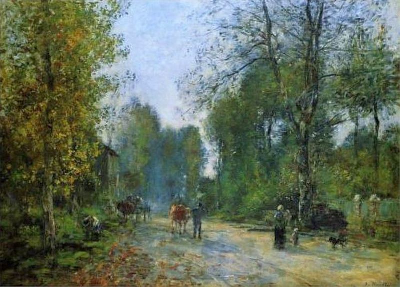 Trouville, le chemin de la Corderie par Eug&egrave;ne Boudin