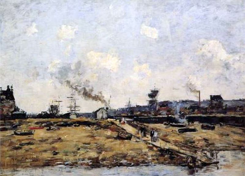 Trouville, le ferry pour Deauville par Eug&egrave;ne Boudin