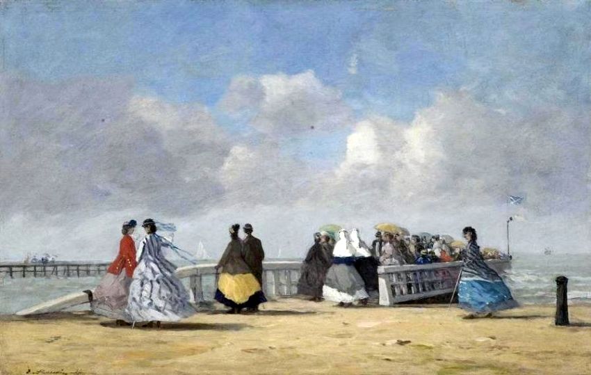 Embarcad&egrave;re &agrave;  Trouville par Eug&egrave;ne Boudin