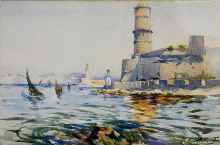 Le fort St-Jean &agrave; Marseille par Henri Edmond Cross