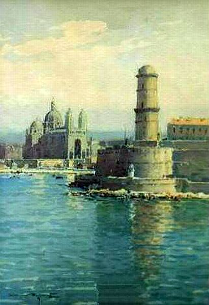 Le fort St-Jean &agrave; Marseille par Casimir Raymond