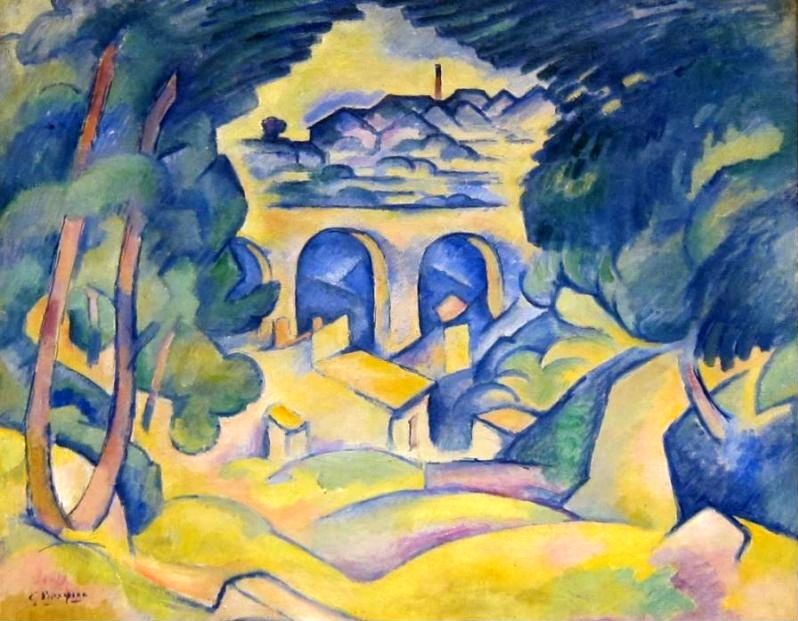Le viaduc de l'Estaque par Georges Braque