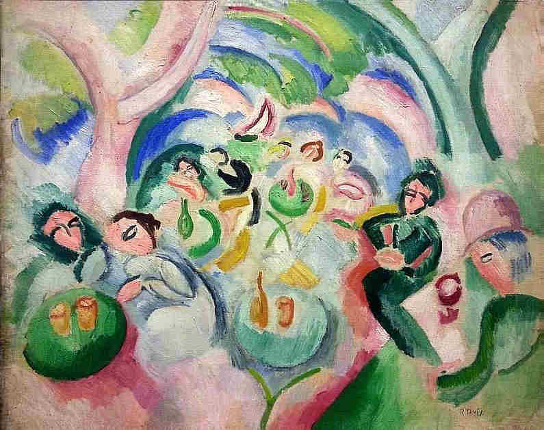 L'ap&eacute;ritif (Estaque) par Raoul Dufy
