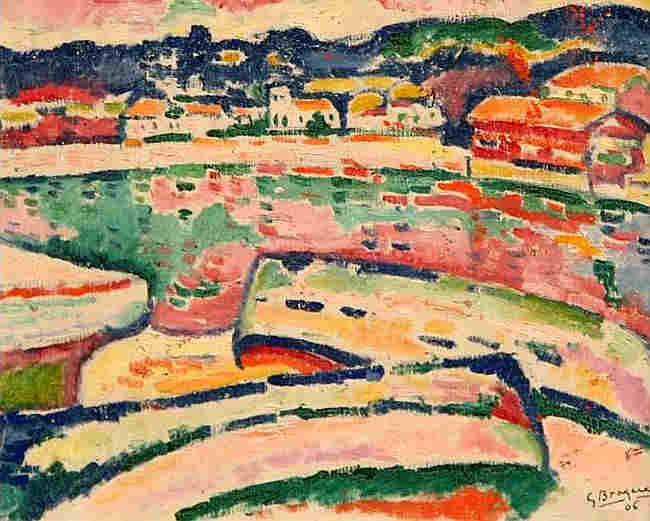 Barques sur la plage à l'Estaque par Georges Braque