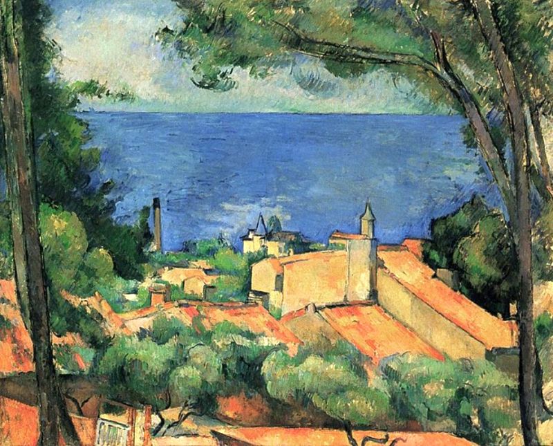 l'Estaque aux  toits rouges par  Paul C&eacute;zanne