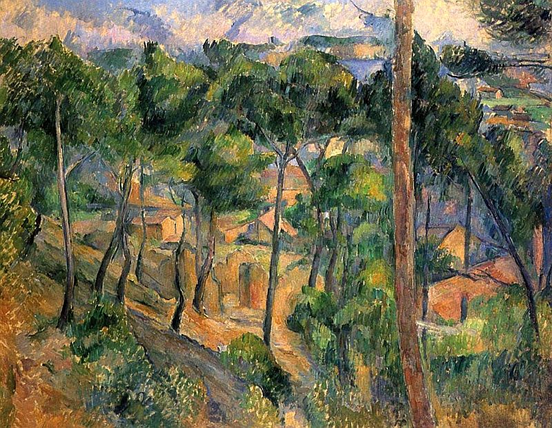 L'Estaque vue &agrave; travers les pins par  Paul C&eacute;zanne