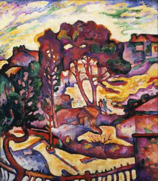 Grands arbres &agrave; l'Estaque par Georges  Braque
