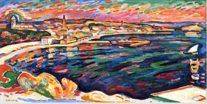 Le port de l'Estaque par Georges  Braque