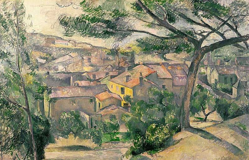 L'Estaque vue &agrave; travers les pins par  Paul C&eacute;zanne